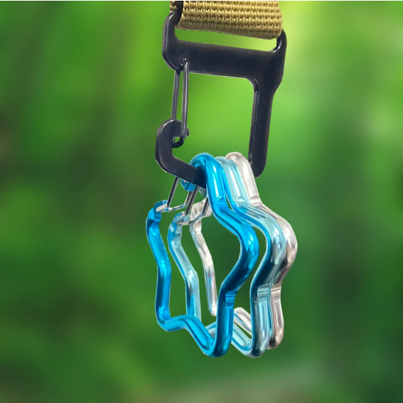 Camping Outdoor Backpack Colorful Star Shape Carabiner Aluminum Snap Quick Link Locking Karabiner Hanger Hook Buckle