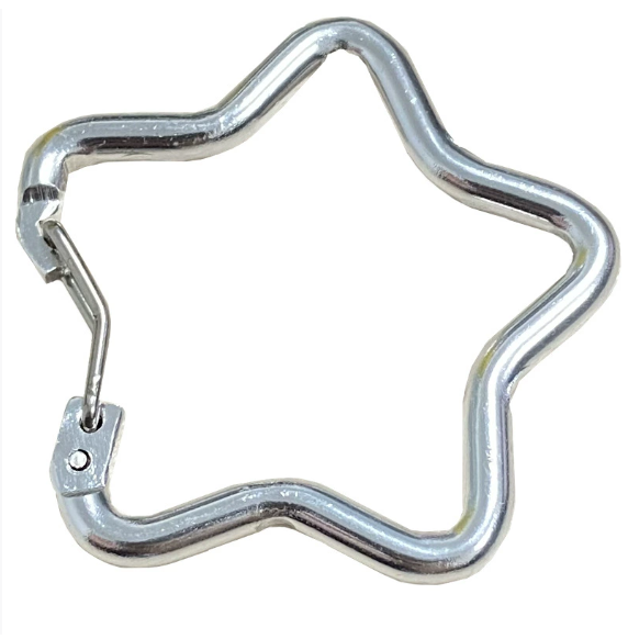 Colorful Novelty Star Shaped Anodized Aluminum Carabiner Clip for Keychains Bag Charms and Outdoor Backpack Hanging Accessories